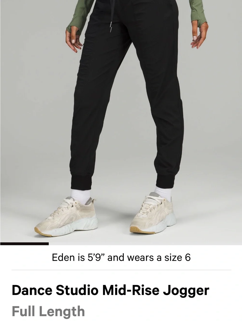 lululemon athletica Black Mid-Rise Dance Studio Joggers